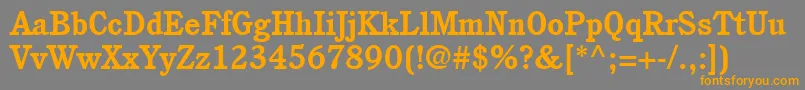 ItcCushingLtBold Font – Orange Fonts on Gray Background