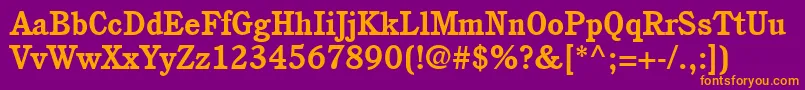ItcCushingLtBold Font – Orange Fonts on Purple Background