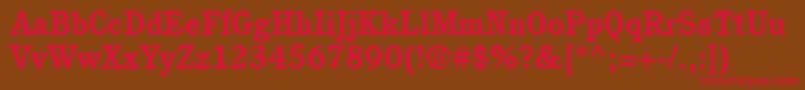 ItcCushingLtBold Font – Red Fonts on Brown Background