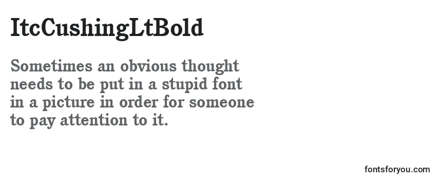 Review of the ItcCushingLtBold Font