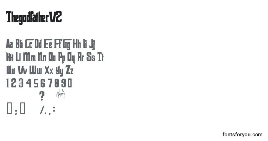 Fuente ThegodfatherV2 - alfabeto, números, caracteres especiales