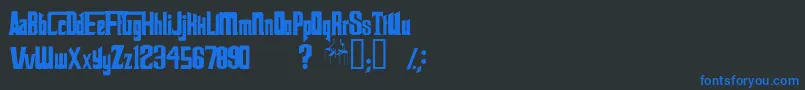 ThegodfatherV2 Font – Blue Fonts on Black Background