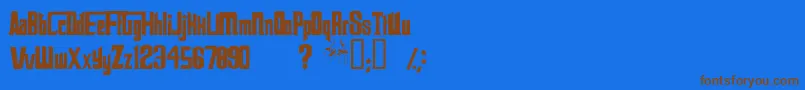 ThegodfatherV2 Font – Brown Fonts on Blue Background