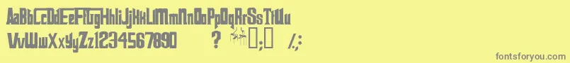 フォントThegodfatherV2 – 黄色の背景に灰色の文字