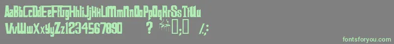 ThegodfatherV2 Font – Green Fonts on Gray Background