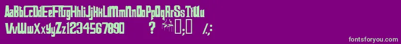 ThegodfatherV2 Font – Green Fonts on Purple Background