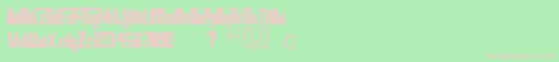 フォントThegodfatherV2 – 緑の背景にピンクのフォント