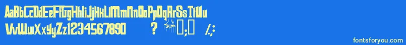 ThegodfatherV2 Font – Yellow Fonts on Blue Background