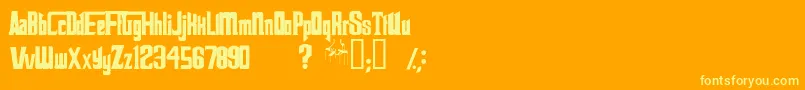 ThegodfatherV2 Font – Yellow Fonts on Orange Background