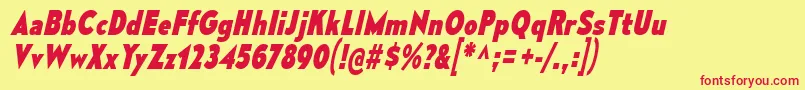 MesmerizeScEbIt Font – Red Fonts on Yellow Background