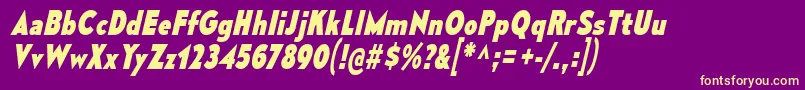 MesmerizeScEbIt Font – Yellow Fonts on Purple Background