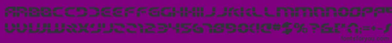 フォントStarfbv2b – 紫の背景に黒い文字