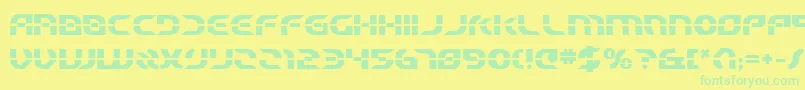 Starfbv2b Font – Green Fonts on Yellow Background