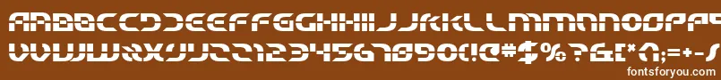 フォントStarfbv2b – 茶色の背景に白い文字