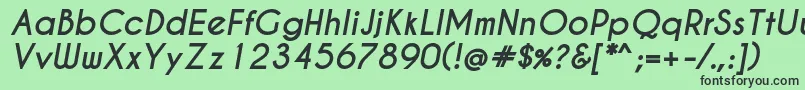 Caviardreams Bolditalic Font – Black Fonts on Green Background