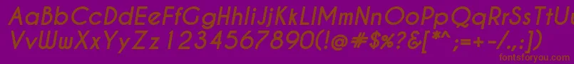 Caviardreams Bolditalic Font – Brown Fonts on Purple Background