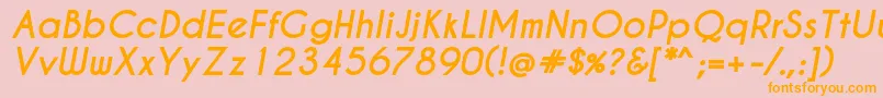 Caviardreams Bolditalic Font – Orange Fonts on Pink Background