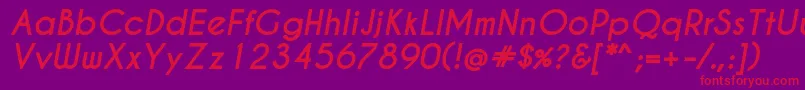 Caviardreams Bolditalic Font – Red Fonts on Purple Background