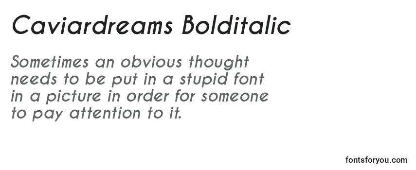 Caviardreams Bolditalic Font