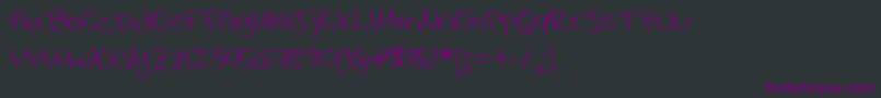Drunksharpiethin Font – Purple Fonts on Black Background