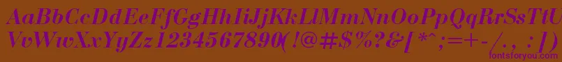 BodonicBolditalic Font – Purple Fonts on Brown Background