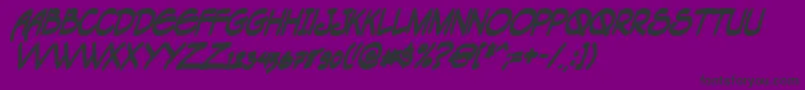 Tagacnbi Font – Black Fonts on Purple Background