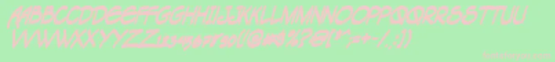 Tagacnbi Font – Pink Fonts on Green Background