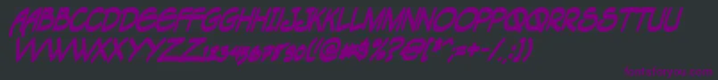 Tagacnbi Font – Purple Fonts on Black Background