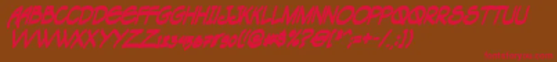 Tagacnbi Font – Red Fonts on Brown Background
