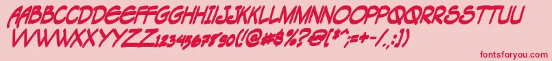 Tagacnbi Font – Red Fonts on Pink Background
