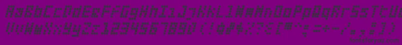 Fifteen Okay Slanted-Schriftart – Schwarze Schriften auf violettem Hintergrund