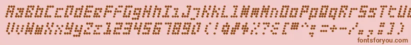 Fifteen Okay Slanted Font – Brown Fonts on Pink Background