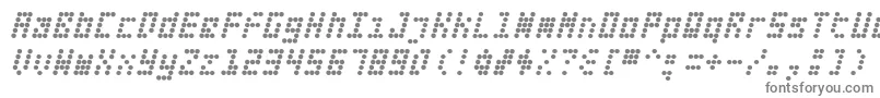 Fifteen Okay Slanted Font – Gray Fonts on White Background
