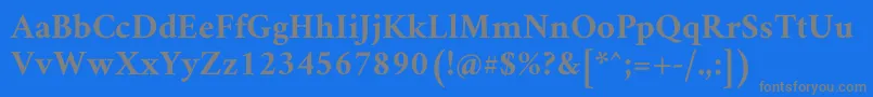 フォントAmiriBold – 青い背景に灰色の文字