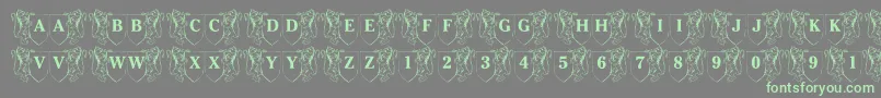 LmsFamilyCrest Font – Green Fonts on Gray Background