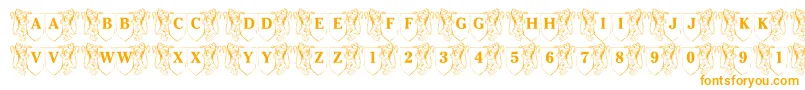 LmsFamilyCrest Font – Orange Fonts on White Background