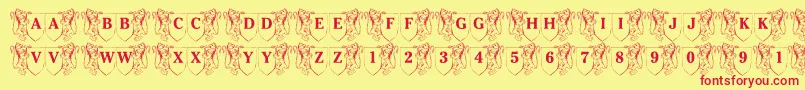 fuente LmsFamilyCrest – Fuentes Rojas Sobre Fondo Amarillo