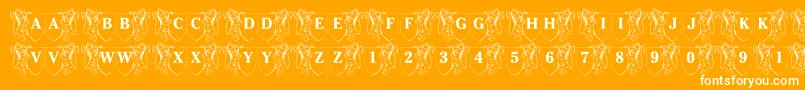 LmsFamilyCrest Font – White Fonts on Orange Background