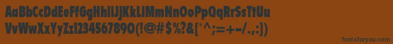 Шрифт FlyerLtExtraBlackCondensed – чёрные шрифты на коричневом фоне
