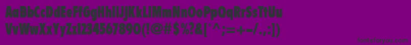 Więcej informacji o czcionce FlyerLtExtraBlackCondensed Czcionka FlyerLtExtraBlackCondensed – czarne czcionki na fioletowym tle