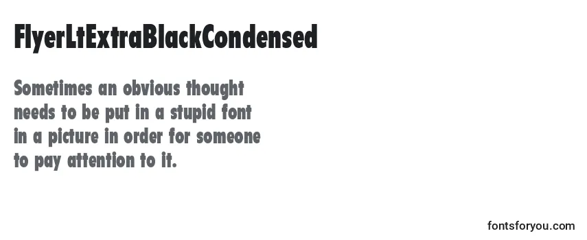 FlyerLtExtraBlackCondensed-fontti