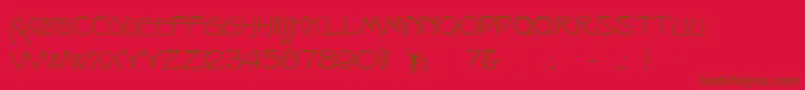 Swansea Font – Brown Fonts on Red Background