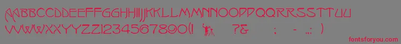 Swansea Font – Red Fonts on Gray Background