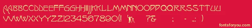 Swansea Font – Yellow Fonts on Red Background