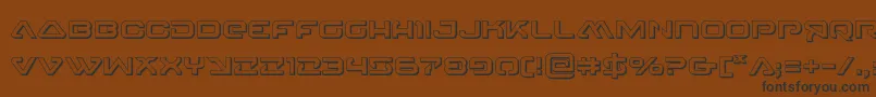 4114blasterv23D Font – Black Fonts on Brown Background