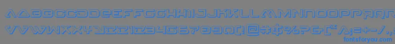4114blasterv23D Font – Blue Fonts on Gray Background