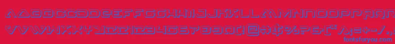 4114blasterv23D Font – Blue Fonts on Red Background