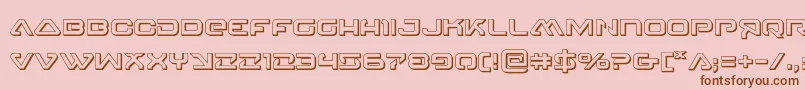 4114blasterv23D-Schriftart – Braune Schriften auf rosa Hintergrund