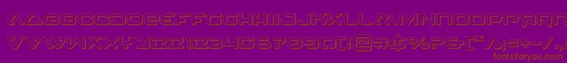4114blasterv23D Font – Brown Fonts on Purple Background