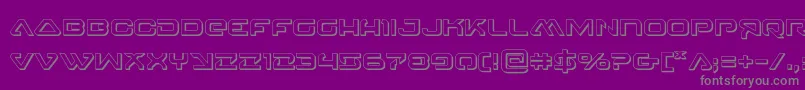 4114blasterv23D-Schriftart – Graue Schriften auf violettem Hintergrund
